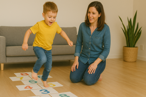 Учим цифры через движение: «скажи и прыгни»