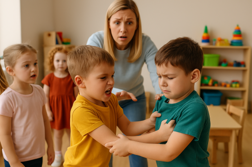 Ребёнок дерётся в группе: работаем с агрессией