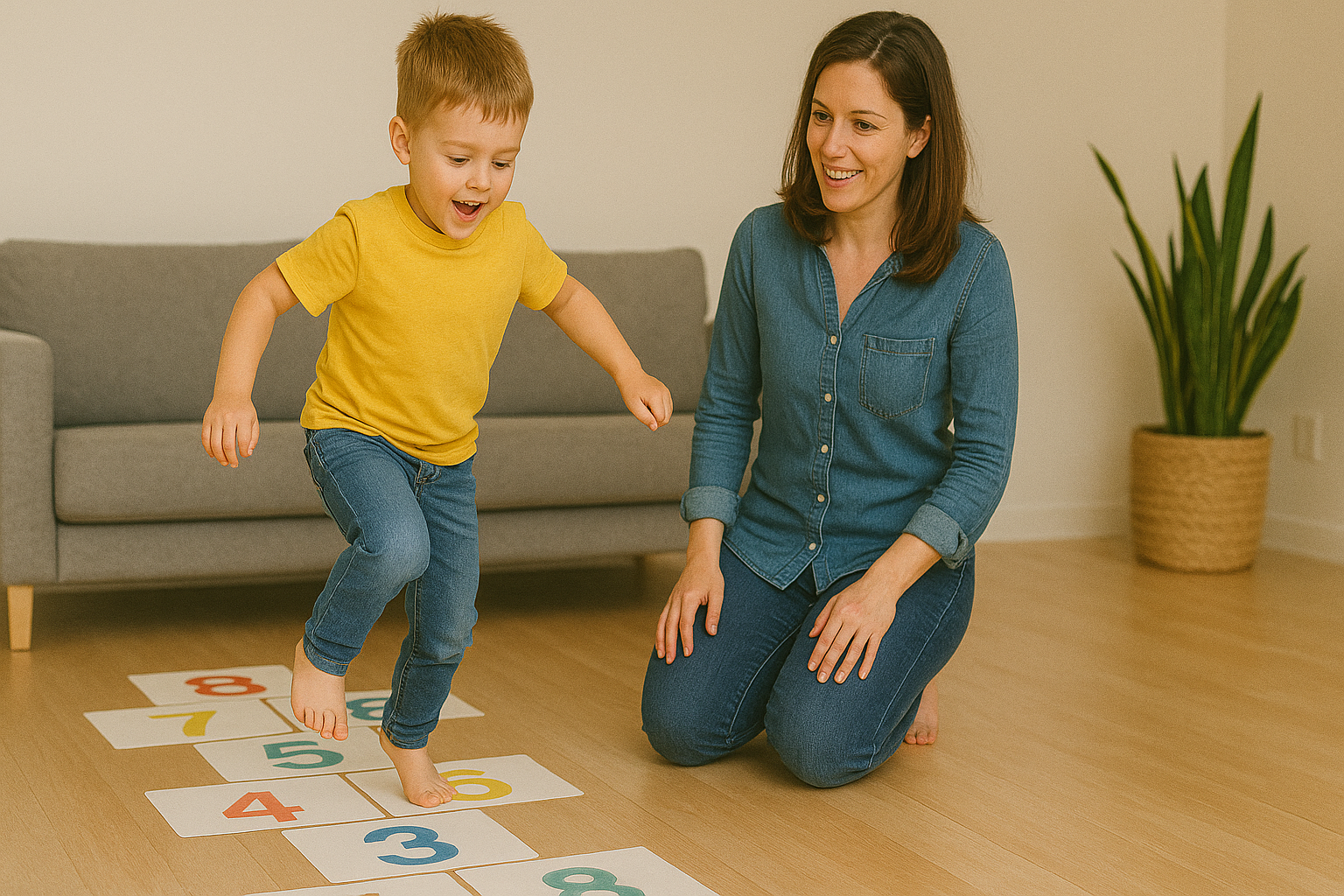 Учим цифры через движение: «скажи и прыгни»