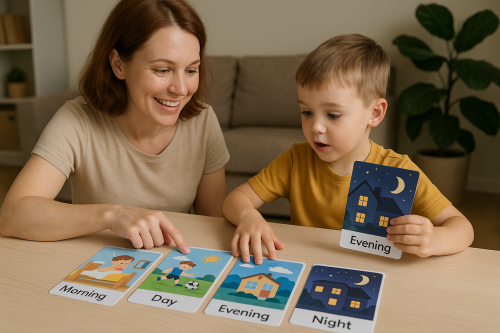 Учим части суток: утро-день-вечер-ночь в играх