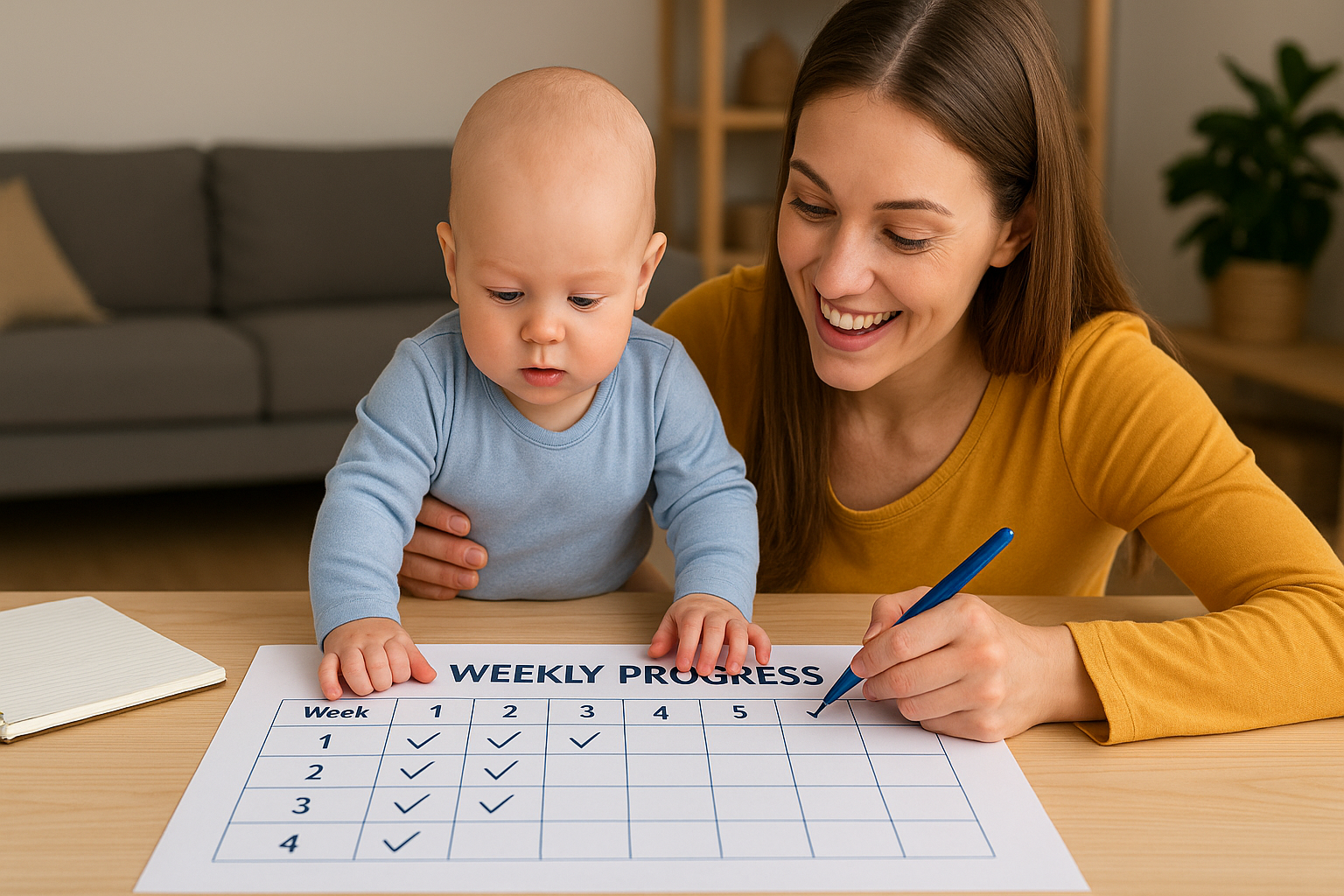 Как отслеживать прогресс: таблица развития по неделям